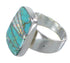 Silver Southwest Turquoise And Opal Jewelry Ring Size 5-3/4 AX84744